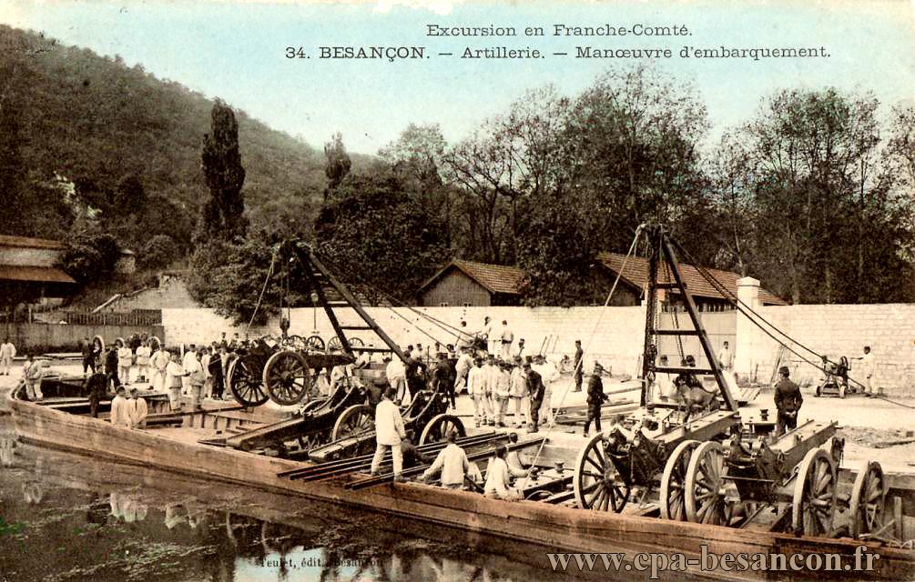 Excursion en Franche-Comté - 34. BESANÇON - Artillerie - Manœuvre d'embarquement